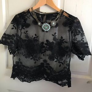 Urban Outfitters Tops - Sheer Lace Top Urban Outfitters Tops - Sheer Lace Top